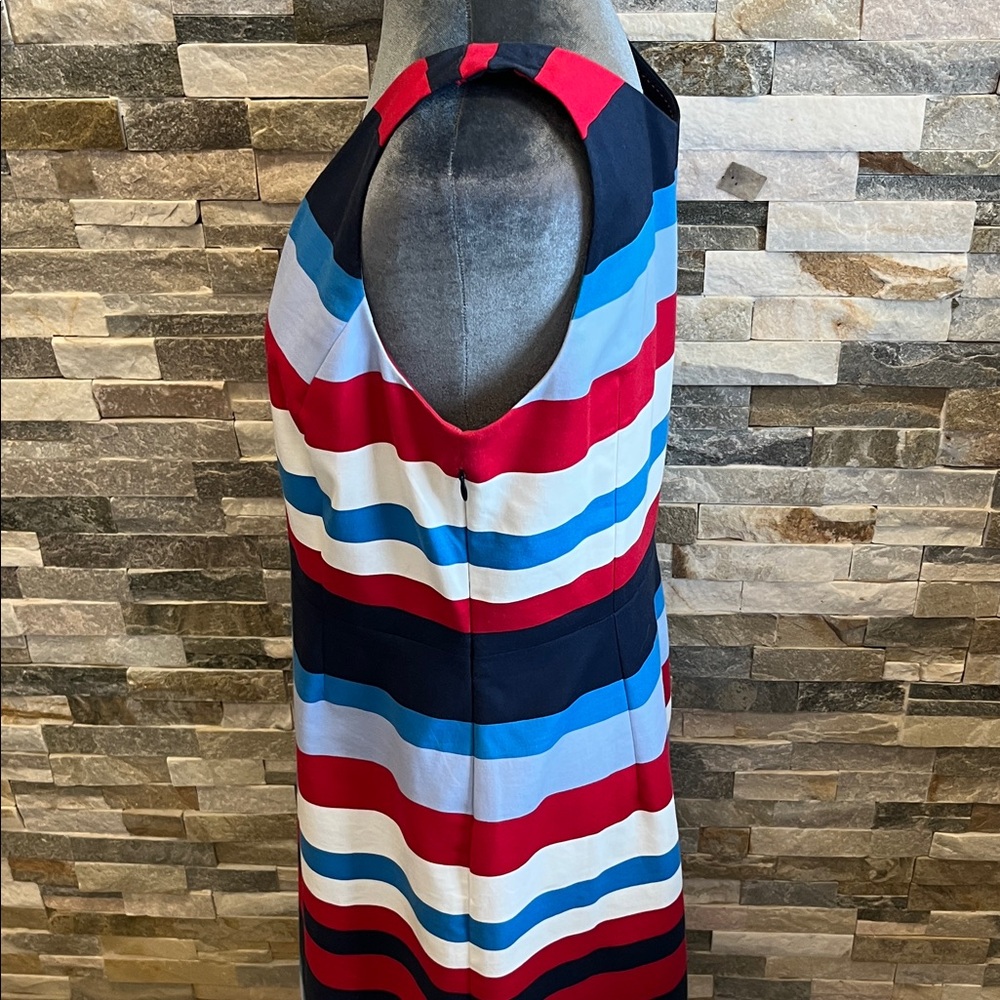 Tommy Hilfiger Red, White & Blue Striped Sleeveless Dress - Picture 4 of 14